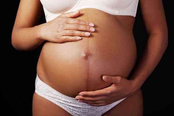 Полоска на животе при беременности 