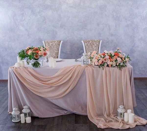 Оформление свадебного стола своими руками, стола жениха и невесты 