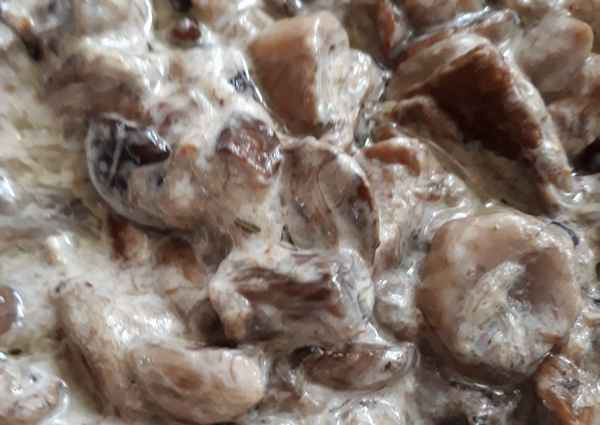 Белые грибы в сметане, пошаговый рецепт с фото